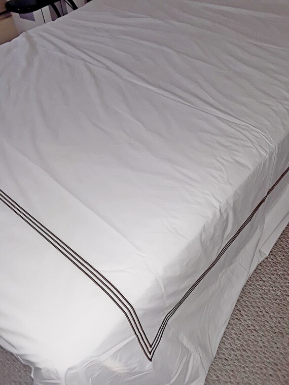 Super King Duvet 99 Inches Wide White Brown Stripes Wooden Super King Duvet 99 Inches Wide White