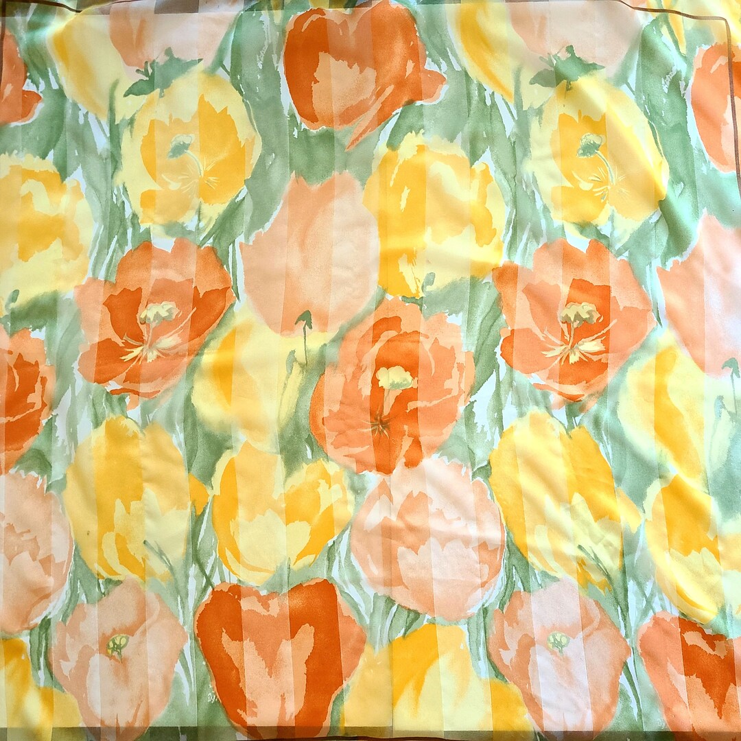 Art of the Scarf TIE RACK SCARF Italy Watercolor Print Design Etsy