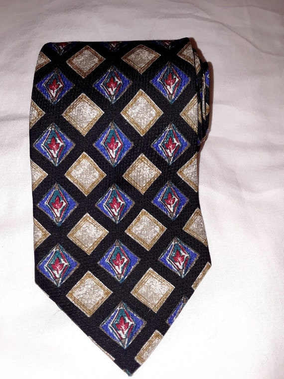 ENRICO VENTURI Tie Italy Silk Necktie Italy Blue … - image 3