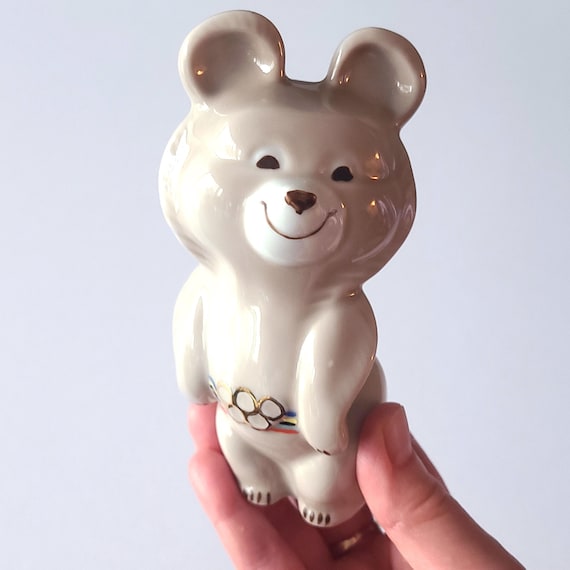 1980 Moscow Olympics Misha Bear Porcelain Figurine - Etsy