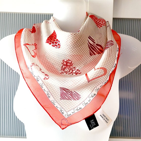 LOVE GIFTS for Her Silk Chiffon Scarf Love Me Ten… - image 1