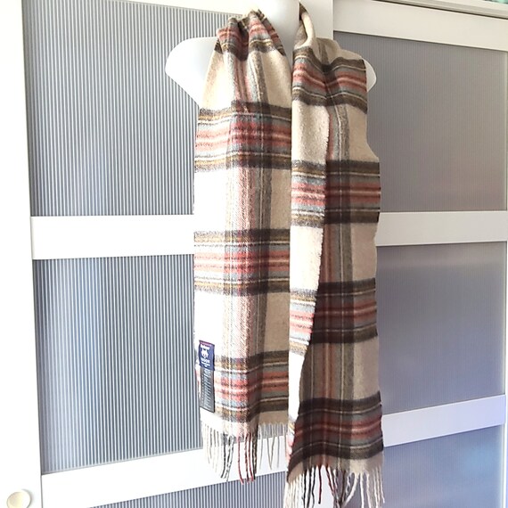Beige WOOL Scarf Wrap BARBOUR by Moon England UK … - image 6