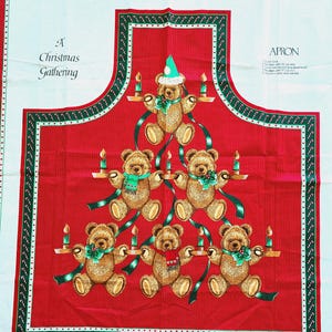 Teddy Bear Christmas Tree Apron Kit: Hallmark Sewing Craft