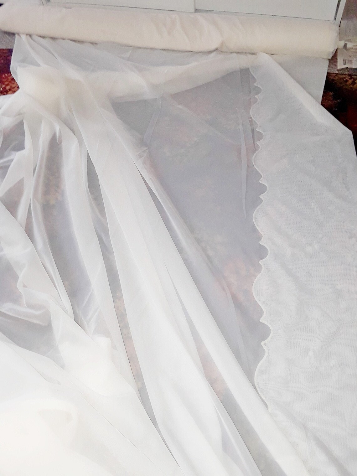 106 Zoll Breiter FranzösischER GLANZ STOFF Gardinen Stabtasche | Etsy