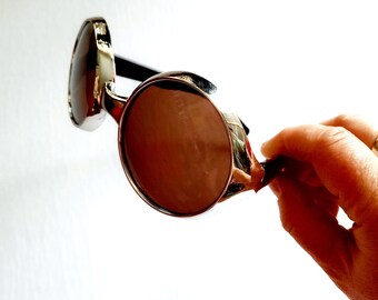 Occhiali Da Sole Rotondi Vintage Anni 60 Stile Retro Steampunk - STARS Eyewear UV400 Unisex