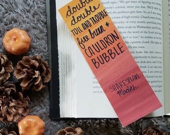 Marcador de acuarela de Shakespeare de Halloween