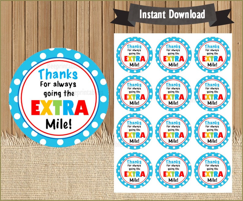 Thanks for going the EXTRA mile Tag Teacher Appreciation Gift Etsy Thanks for going the EXTRA mile Tag Teacher Appreciation Gift Etsy