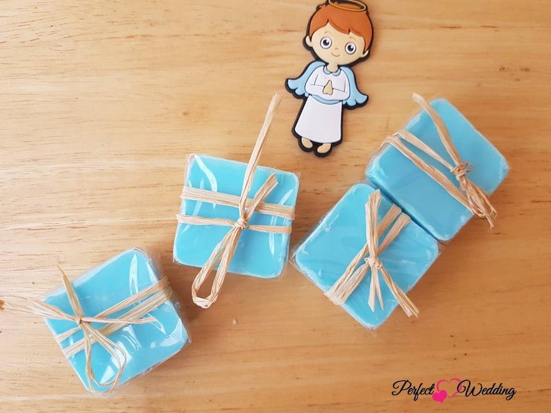 Mini Blue Soaps-thanks Communion for the guests for communion thank you for baptism