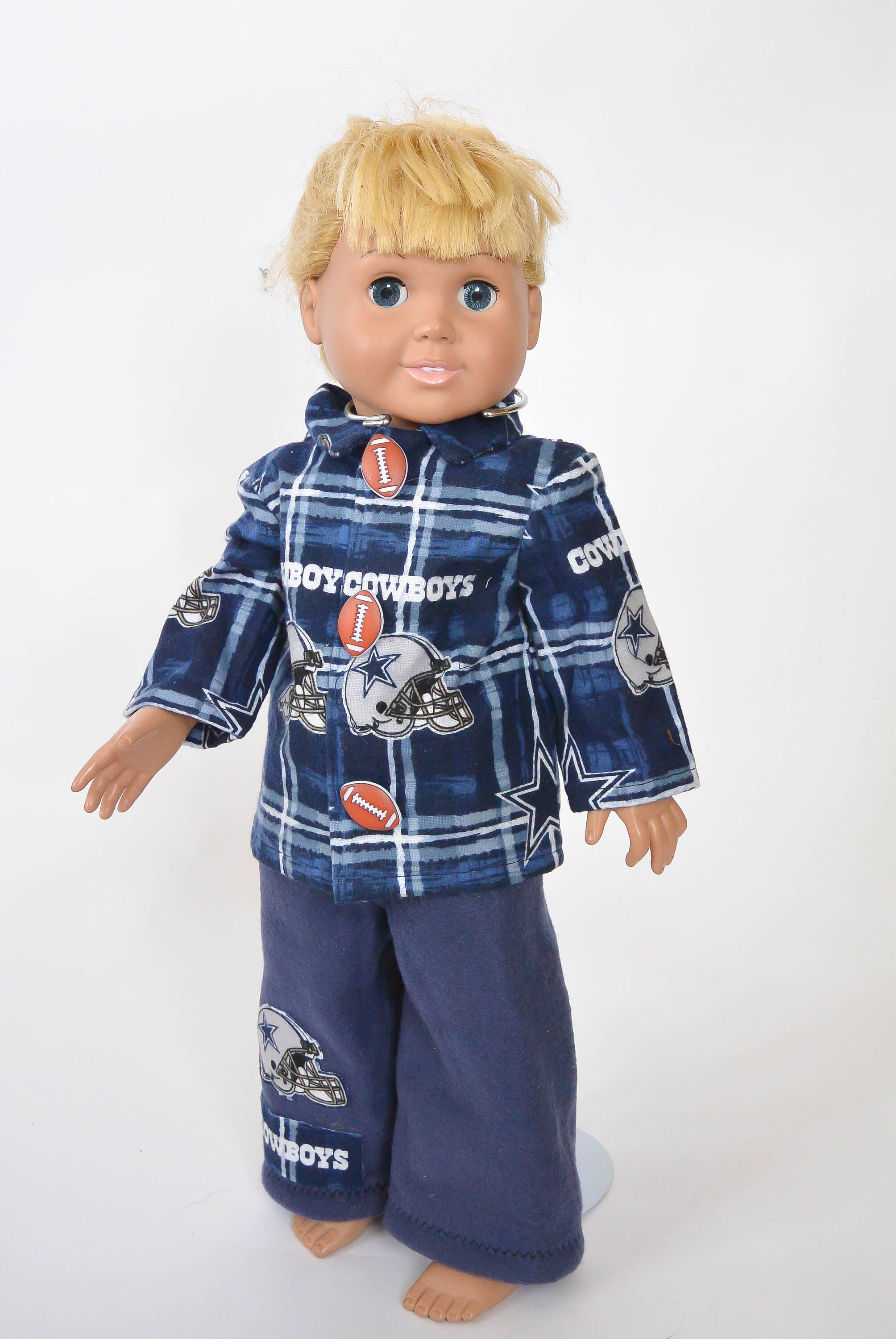 Football Pajamas for American Girl Boy Dolls