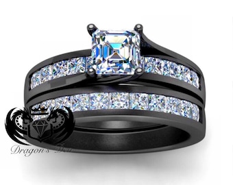 disneys nightmare before christmas jack skellington inspired white swarovski diamond black gold engagement set - Nightmare Before Christmas Wedding Rings disneys nightmare before christmas jack skellington inspired white swarovski diamond black gold engagement set - Nightmare Before Christmas Wedding Rings
