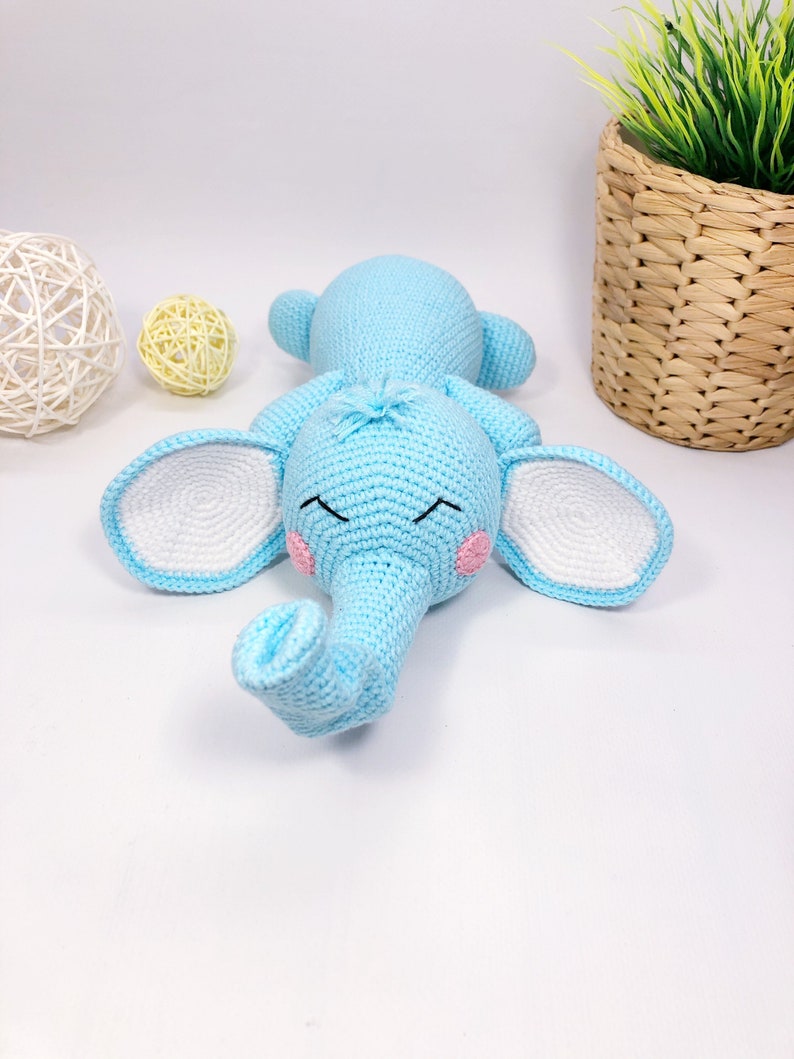 blue elephant baby toy