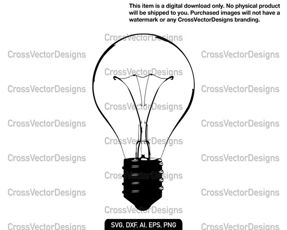 Light Bulb Bulb Idea Svg Vector Clipart Stencil Etsy