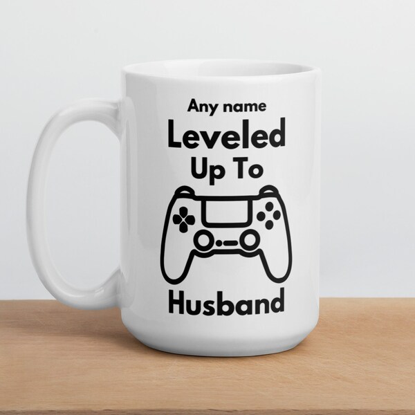 Leveled Up To Husband Tasse | Gamer Tasse | Mann Gamer Geschenk | Ehemann Level Freigeschaltete Tasse | Ehemann Gamer Tasse | Mann Geschenkidee