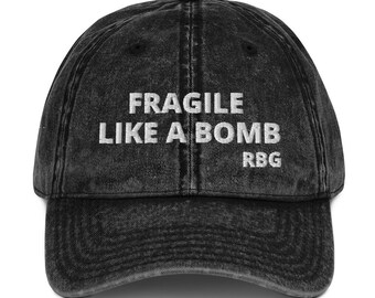 RBG Ruth Bader Ginsburg Vintage Distressed Cotton Unstructured Baseball Hat Gifts for her When There Are Nine embroidered Cap feminist Hat