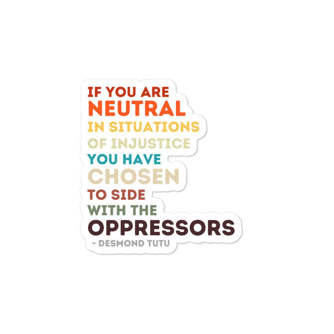 RBG Quote Vinyl Decal Laptop Sticker Notorious RBG If You Are Neutral