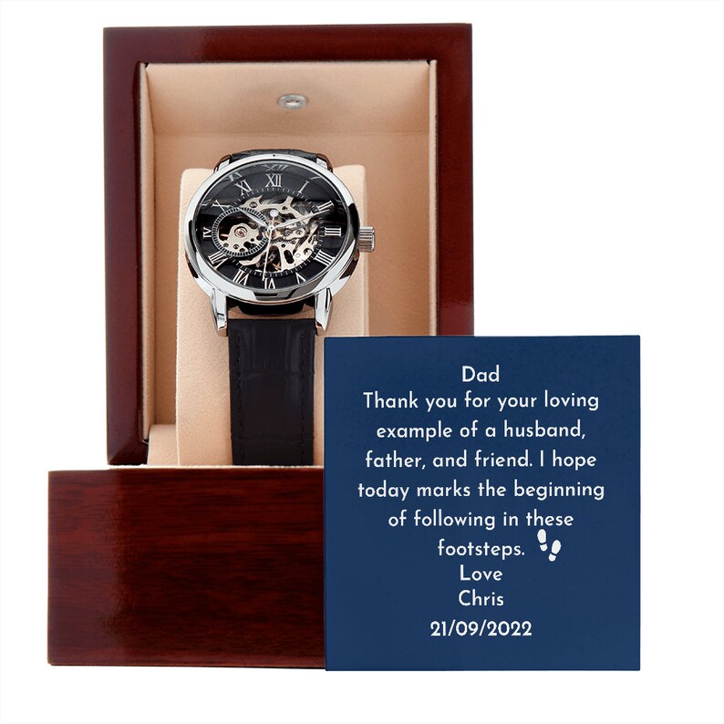 Personalize Father shops of the Groom Wedding gift Wedding Thank You Gift Wedding Keepsake Gift For Dad Wedding Morning Gift Openwork custom watch