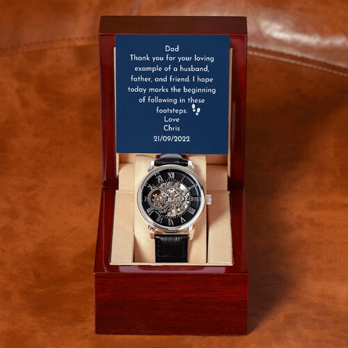 Personalize Father shops of the Groom Wedding gift Wedding Thank You Gift Wedding Keepsake Gift For Dad Wedding Morning Gift Openwork custom watch