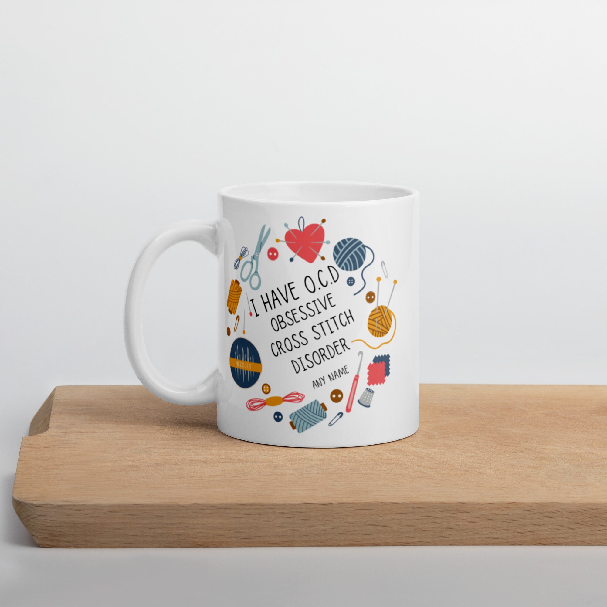 Personalized Cross Stitch Mug Gift for Cross Stitch Lovers OCD Etsy