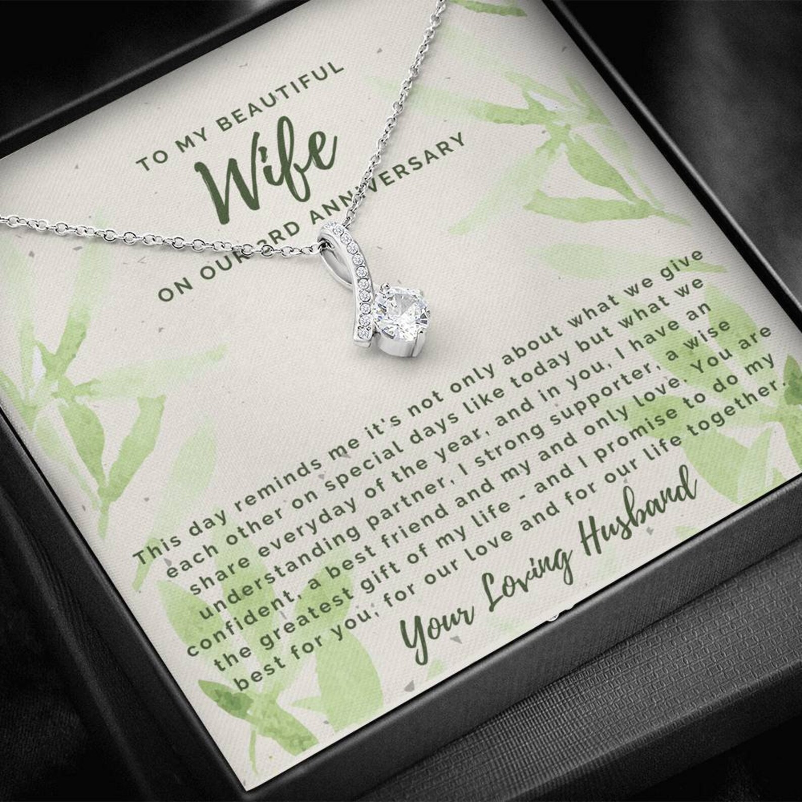 3rd Wedding Anniversary Gift For Wife leather Anniversary