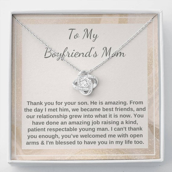 Knot to My Boyfriends Mom Necklace Gift 