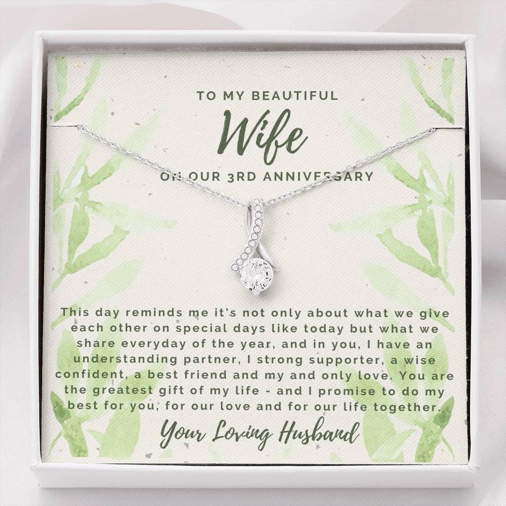 3rd Wedding Anniversary Gift For Wife leather Anniversary