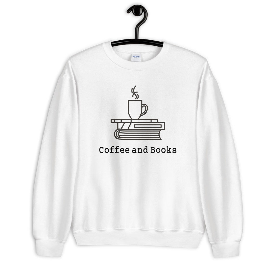 Coffee and Books sweatshirt book lover bibliophile Gildan | Etsy
