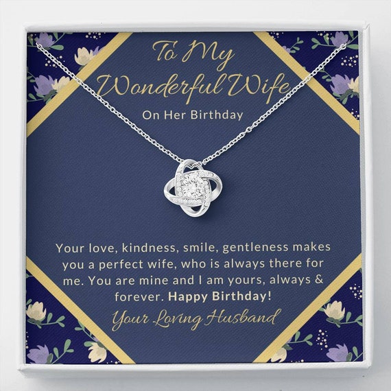 Wife Necklace Anniversary Gift for Wife 