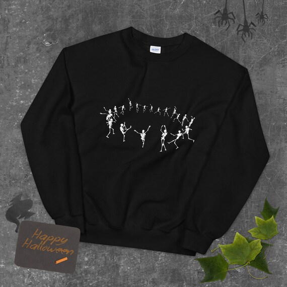 Dancing Skeletons Halloween Sweater, Unisex Sweatshirt, Halloween Sweater, Halloween Sweatshirt, Skeleton Sweatshirt, Halloween Skeletons