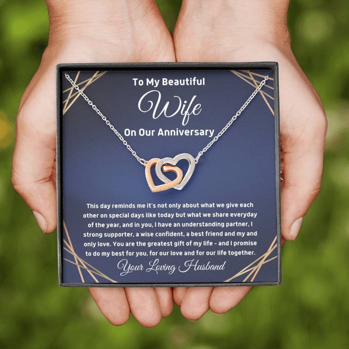 Wedding Anniversary Gift for Wife Necklace Meaningful Jewelry Etsy UK