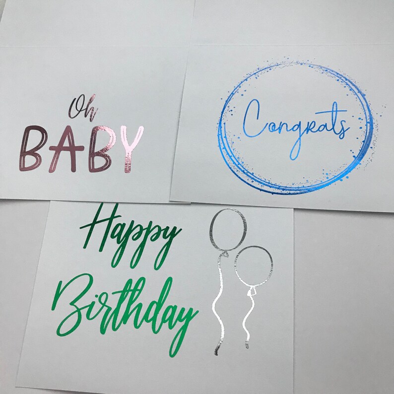 5in x 6.5in Size A5 Set of 8 Foiled Special Occasion Cards Variety Pack