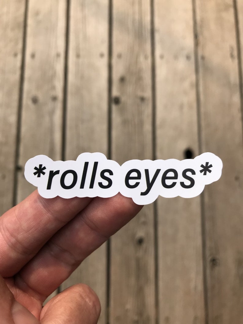 Rolls Eyes Sticker Laptop Sticker Cute Decals Trendy Etsy