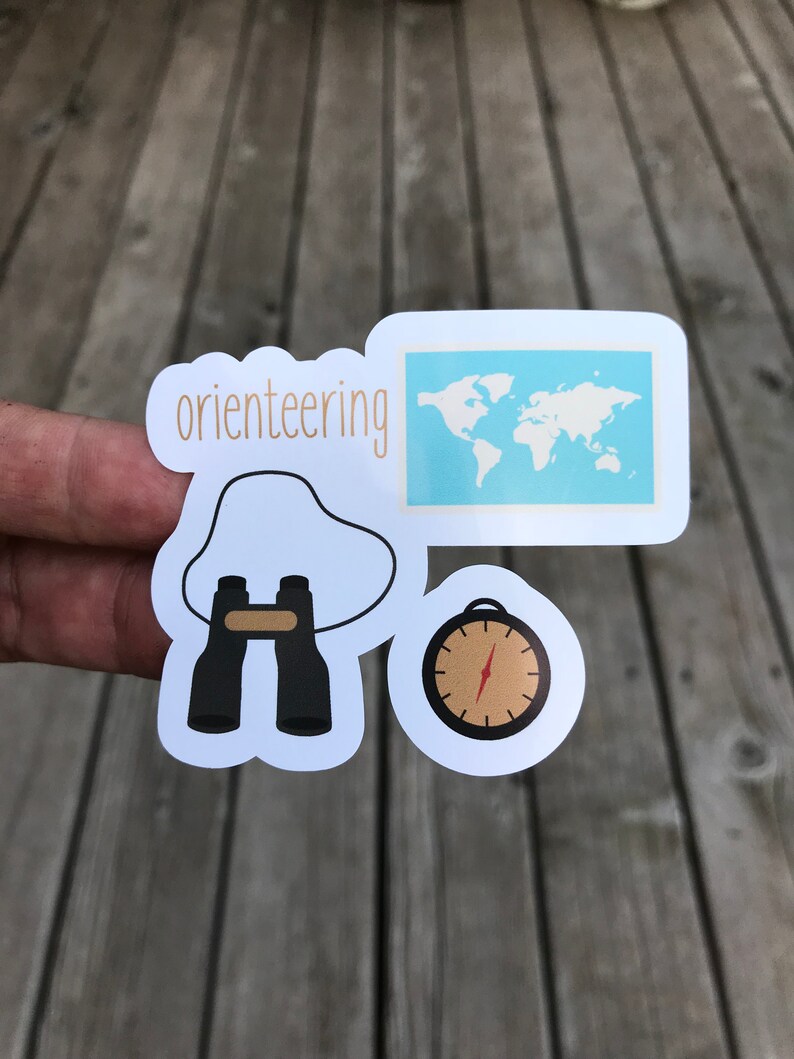 Orienteering Sticker Explore Travel Sticker Trendy Etsy