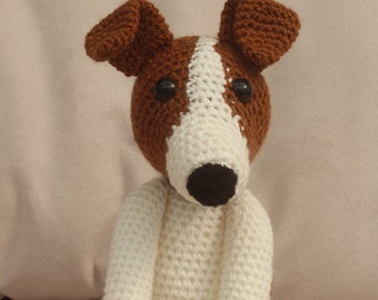 Jack Russel | Dog soft toy | Cute dog | Hand crocheted in acrylic yarn (NOT personalised)