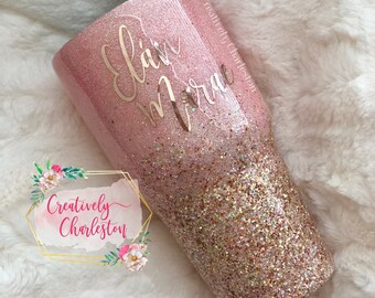 custom tumblers glitter