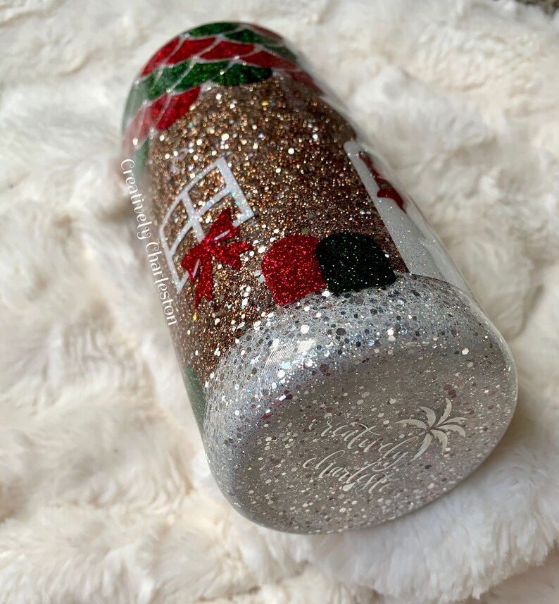 Gingerbread House Glitter Tumbler Christmas Tumbler Holiday Etsy