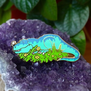 Slapende dinosaurus emaille pins