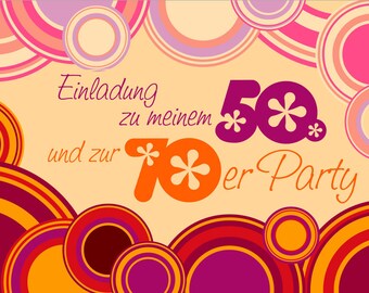 70s Invitation Etsy