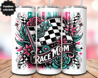 Rasse Mama 20 Unzen Sublimationsbecher Design, Rennauto png, Rennsport PNG, gerader dünner Becher Wrap, digitaler Download PNG, 9,2 "x 8,3" Design
