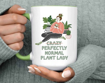 Crazy Plant Lady Funny Mug, Plant Mom Mug, Cute Plant Mug, Plant Coffee Mug, Gardening Mug, Gifts for Plant Lovers, Houseplant Lover Gift