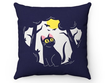 Spooky Cat Halloween Panel Make A Cushion Upholstery Craft