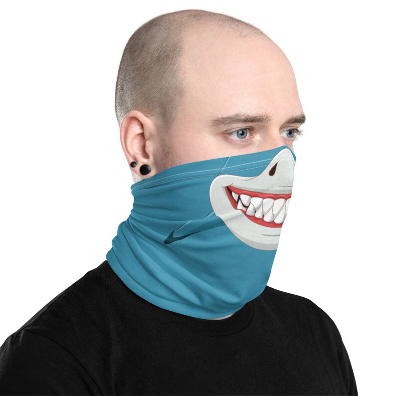 Funny Shark Mouth Neck Gaiter Smiling Shark Face Neck Warmer Etsy