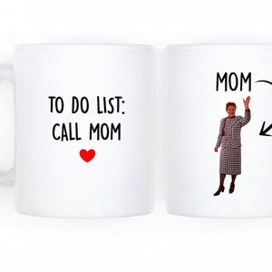 Gift For Son From Mom, Call Your Mom, To Do List, Funny Sarcastic, Custom Photo Coffee Mug, Mother To Son Gag Gift