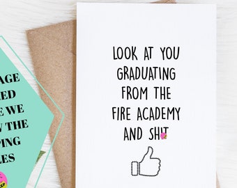 Fire Academy Graduation Card | Etsy