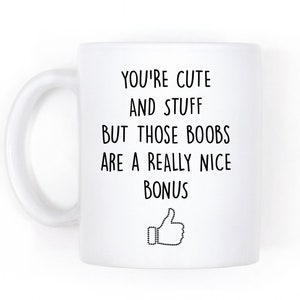 Sexy Gift For Girlfriend, Funny Wife Birthday, LGTB Boob Mug, Naughty Coffee Cup, Mature