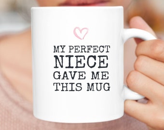 Funny Aunt Gift From Niece, Auntie Birthday Present, Custom Mother's Day Gift, Photo Cup, My Perfect Niece Gave Me This Mug