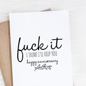 Funny Anniversary Card For Boyfriend, Husband Gag Gift, Mature Adult Humor