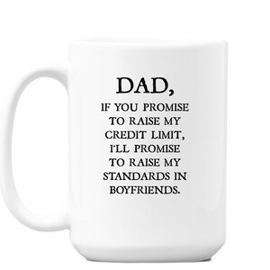 Dad Birthday Gift From Daughter, Funny Fathers Day, Sarcastic Coffee Mug, Personalized, Custom Photo Cups