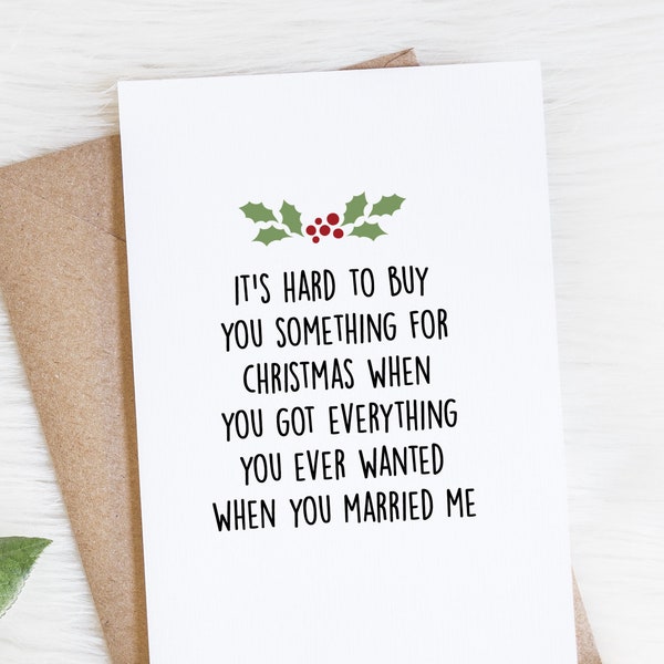 Husband Christmas Card, Funny Christmas Card