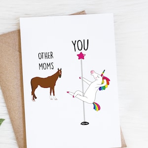 Funny Mothers Day Card, For Mom From Daughter, Inappropriate Greeting Card