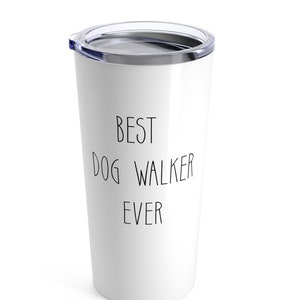 Dog Walker Gift, Funny Tumbler, Personalized Name, Custom Pet Photo